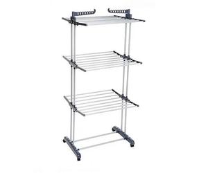 Amazon Basics Indoor Clothes Dryer Tower with Foldable Wings, 40 m, Silver