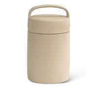 Amazon Basics Insulated Stainless Steel Food Jar, For Hot and Cold, Leak Proof, 473 mililiters, Linen Gray