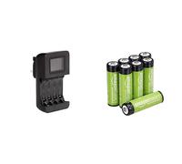 Amazon, Basics, Intelligent, Digital, Battery, Charger, AA, AAA, Rechargeable, Batteries, Pre-charged, Appearance
