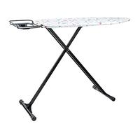 Amazon Basics Ironing Board with H-Shaped Iron Rest, Medium, 122 x 38 cm - Black, Floral