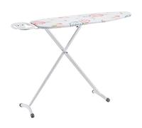 Amazon Basics Ironing Board with Oval Shaped Iron Rest, Classica, 109 cm x 35 cm, White, Floral