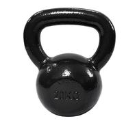 Amazon Basics Kettlebell - Cast Iron Resistance Training Weight with Textured Wide Grip Handle - Painted Finish - Black