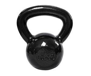 Amazon Basics Kettlebell - Cast Iron Resistance Training Weight with Textured Wide Grip Handle - Painted Finish - Black