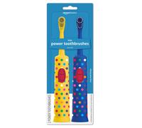 Amazon Basics Kids Battery Powered Toothbrush 2 Count 1 Pack (Previously Solimo)