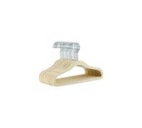 Amazon Basics Kids Velvet, Non-Slip Clothes Hangers for Infant and Toddler, 11.6 Inches, Pack of 30, Beige