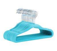Amazon Basics Kids Velvet, Non-Slip Clothes Hangers for Infant and Toddler, 11.6 Inches, Pack of 30, Blue