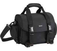 Amazon Basics Shoulder Bag for SLR Camera and Accessories, Large, Adjustable Strap, Waterproof, Shockproof, Solid, Padded - Black/Orange