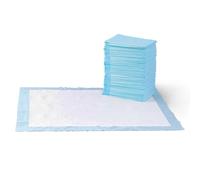 Amazon Basics Leak-Proof Dog and Puppy Potty Training Pee Pads with Quick-Dry 5-Layer Design, Housebreaking, Standard Absorbency, X-Large, 28 x 34 Inch, Blue & White, 60-Pack