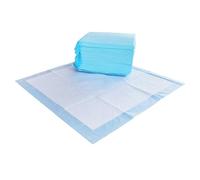 Amazon Basics Leakproof, 5-Layer, Scented Dog Pee Pads for Potty Training, 55.9 x 55.9 cm, Pack of 1, Regular (50 Count), Blue & White