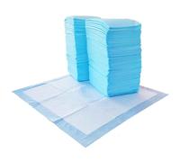 Amazon Basics Leakproof, 5-Layer, Scented Dog Pee Pads for Potty Training, 55.9 x 55.9 cm, Pack of 1, Regular (100 Count), Blue