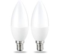 Amazon Basics LED E14 Small Edison Screw Candle Bulb, 4.9 W (Equivalent to 40W), Warm White, Non Dimmable - Pack of 2