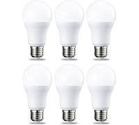 Amazon Basics LED E27 Edison Screw Bulb, 10W (Equivalent to 75W), Warm White, Non Dimmable - Pack of 6