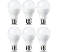 Amazon Basics LED E27 Edison Screw Bulb, 13W (Equivalent to 100W), Cool White, Non Dimmable - Pack of 6