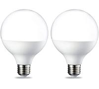 Amazon Basics LED E27 Edison Screw Globe G93 Bulb, 14.5W (Equivalent to 100W), Bright Warm, Non Dimmable - Pack of 2