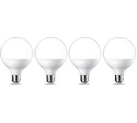 Amazon Basics LED E27 Edison Screw Globe G93 Bulb, 14.5W (Equivalent to 100W), Bright Warm, Non Dimmable - Pack of 4