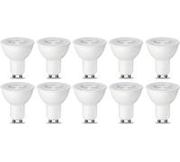 Amazon Basics LED GU10 Spotlight Bulb, 5.5W (Equivalent to 50W), Warm White, Dimmable- Pack of 10