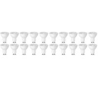 Amazon Basics LED GU10 Spotlight Bulb, 5.5W (Equivalent to 50W), Warm White, Dimmable- Pack of 20