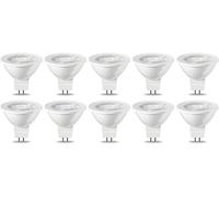 Amazon Basics LED GU5.3 MR16 Spotlight Bulb, 4.5W (Equivalent to 35W), Warm White, Non Dimmable - Pack of 10