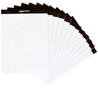 Amazon Basics Legal/Wide Ruled 21.6 cm by 29.8 cm Legal Pad, White (50 Sheet Paper Pads, 12-Pack)
