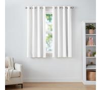 Amazon Basics Light Blocking Room Darkening Blackout Window Curtain with 2 Panels Grommets for Living Room and Bedroom 52 x 63 Inches White - Set o