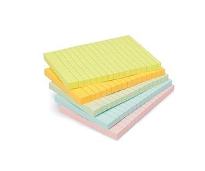 Amazon Basics Lined Square Sticky Notes, 10.16 x 15 cm, Assorted Colours, Pack of 5
