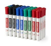 Amazon Basics Low-Odor Dry Erase Whiteboard Markers, Fine Tip, 4 Assorted Colors, 36 Count
