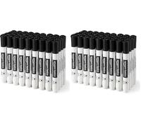 Amazon Basics Low-Odor Dry Erase Whiteboard Markers, Fine Tip, Black, 36 Count (Pack of 2)