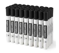 Amazon Basics Low-Odor Whiteboard Markers for Whiteboards, Chisel Tip, Black, Pack of 36