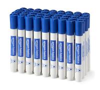 Amazon Basics Low-Odor Whiteboard Markers for Whiteboards, Fine Tip, Blue, Pack of 36