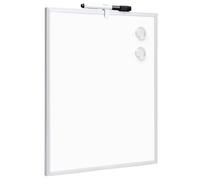 Amazon Basics Magnetic Dry Wipe Whiteboard, Dry Erase, Aluminum Frame, Magnetic Bulletin Board, Adhesive Wall Mount, for Home, Office, School, 28 x 36 cm