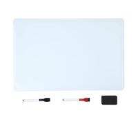 Amazon Basics Magnetic Large Whiteboard for Fridge, Dry Erase, with 2 Markers and 1 Eraser, Flexible Planner, Memo, Notice Board for Home, Kitchen, Office, School, 33 x 50 cm