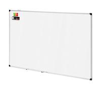 Amazon Basics Magnetic Whiteboard with Aluminum Frame, Pen Tray, 6 Magnets, 1 Eraser and 2 Markers for Office and Home Use, Wall mounted, Dry-Erase, Dry-Wipe 150 x 100 cm