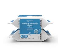 Amazon Basics Make Up Remover Wipes Fragrance Free 25 Count Pack of 2 (Previously Solimo)