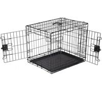 Amazon Basics Medium Metal Dog Crate/Cage with Tray, Durable and Foldable Dog C