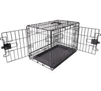 Amazon Basics Medium Metal Dog Crate/Cage with Tray, Durable and Foldable Dog C