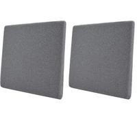 Amazon Basics Memory Foam Seat Cushion, Square Office Chair Cushion with Removable Cover, 37.6 x 38 x 3 cm, Grey (Pack of 2)