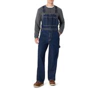 Amazon Basics Men's Relaxed Fit Workwear Bib Overall, DARK WASH, 32W x 32L