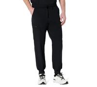 Amazon Basics Men's Scrubs Jogger Trousers Drawstring Waistband, Black, XXL Short