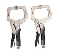 Amazon Basics Metal Face Clamp, 11-inch, 2-Pack, Black/Silver