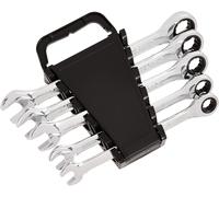 Amazon Basics Metric Ratcheting Wrench Set 5-Piece DS-RWS-5M Chrome Steel NEW