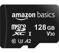 Amazon Basics Micro SDXC Memory Card with Full Size Adapter, A2, U3, 128 GB