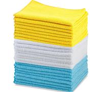 Amazon Basics Microfibre Cleaning Cloth, Pack of 24, Multi-Coloured, 40.5 cm x