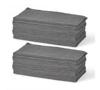 Amazon Basics Microfibre Cleaning Cloths, 30.5 x 30.5 cm, Grey, 36-Pack, for Cars, Lorries, Boats, Streak-Free Drying and Detailing