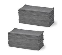Amazon Basics Microfibre Cleaning Cloths, 30.5 x 30.5 cm, Grey, 48-Pack, for Cars, Lorries, Boats, Streak-Free Drying and Detailing