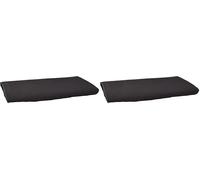 Amazon Basics Microfibre Flat Bed Sheet King Size, Soft Bedding, 275 x 275 cm, Black (Pack of 2)