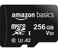 Amazon Basics MicroSDXC, 256 GB, with SD Adapter, A2, U3, read speed 256 GB