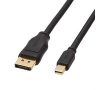Amazon Basics Mini DisplayPort to DisplayPort Display Cable, 4Kx2K, Gold-Plated Plugs, 1.8 m, Black
