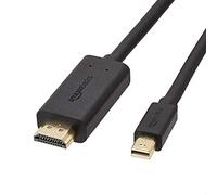 Amazon Basics Mini DisplayPort to HDMI Cable, 1080p, Gold-Plated, 1.83 m, Black