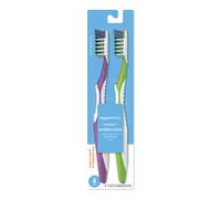 Amazon Basics MultiPro Toothbrushes with Angled Bristles Soft 4 Count Pack of 1