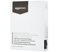 Amazon Basics Multipurpose Copy Printer Paper 20 Pound White 96 Brightness 8.5 x 11 Inch 1 Ream 500 Sheets Total
